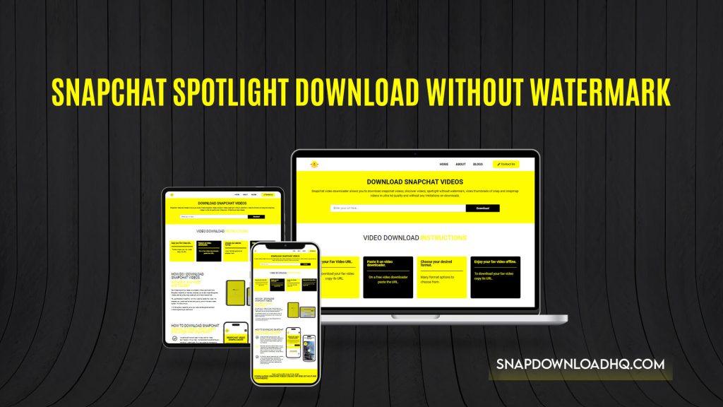 Snapchat Spotlight Download without Watermark